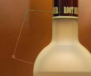 Selecting a small piece of the background with the Polygonal Lasso Tool