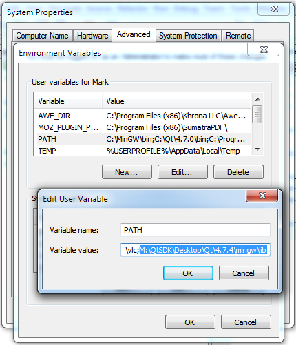 Windows environment variables