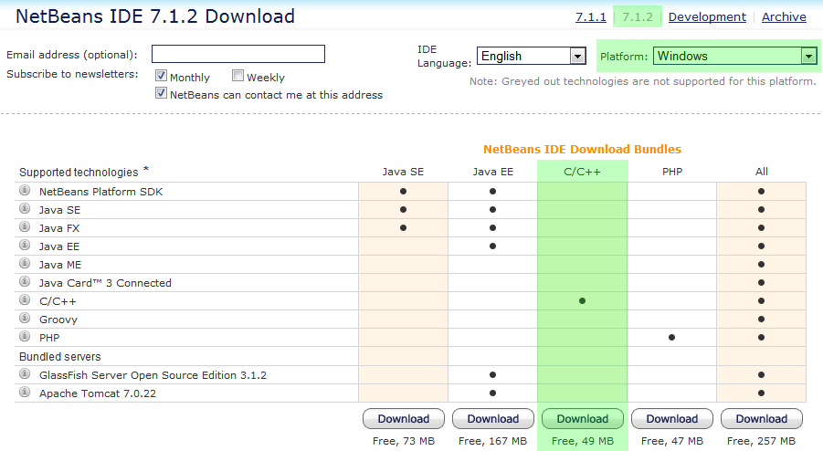 Download NetBeans
