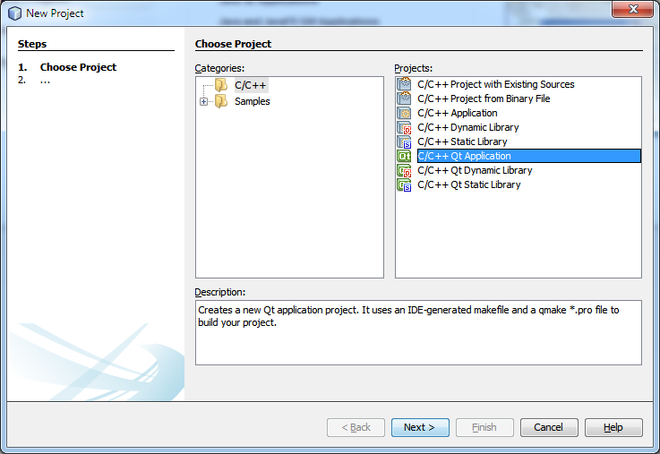 Creating a new NetBeans project