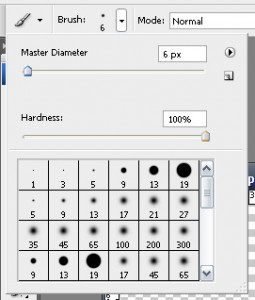 Photoshop brush hardness settings