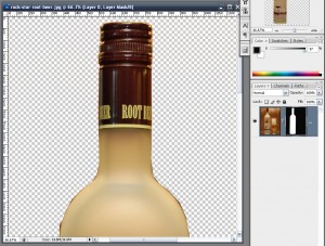 Bottle with most of the background removed